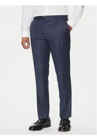 BOSS Garnitur H-Huge 50535401 Niebieski Slim Fit. Kolor: niebieski. Materiał: wełna #11