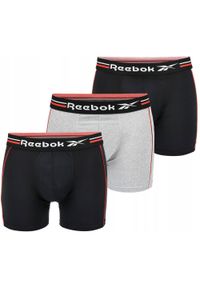 Reebok - Bokserki majtki męskie 3 pary REEBOK SPORTS TRUNK JARVIS. Kolor: czarny