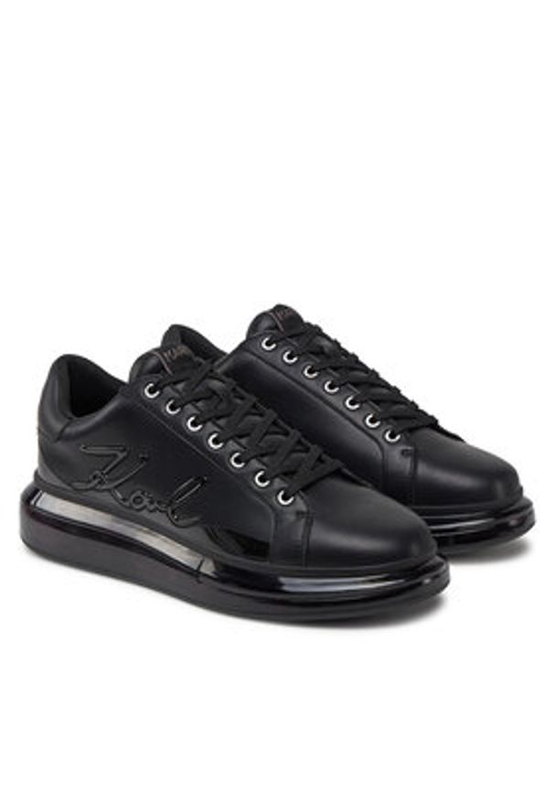 Karl Lagerfeld - KARL LAGERFELD Sneakersy Kapri Kushion KL52648F Czarny. Kolor: czarny. Materiał: skóra
