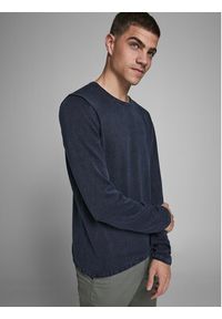 Jack & Jones - Jack&Jones Sweter Leo 12174001 Granatowy Regular Fit. Kolor: niebieski. Materiał: bawełna