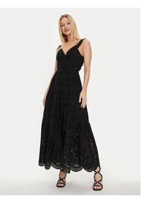 Guess Sukienka letnia Sl Palma Long W4GK46 WG571 Czarny Regular Fit. Kolor: czarny. Materiał: bawełna. Sezon: lato #4