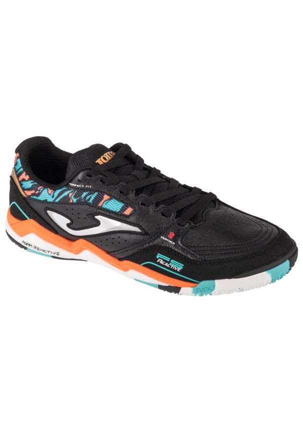 Buty piłkarskie męskie Joma Fs Reactive 2401 Indoor. Kolor: czarny. Materiał: materiał, syntetyk, skóra. Szerokość cholewki: normalna. Sport: piłka nożna