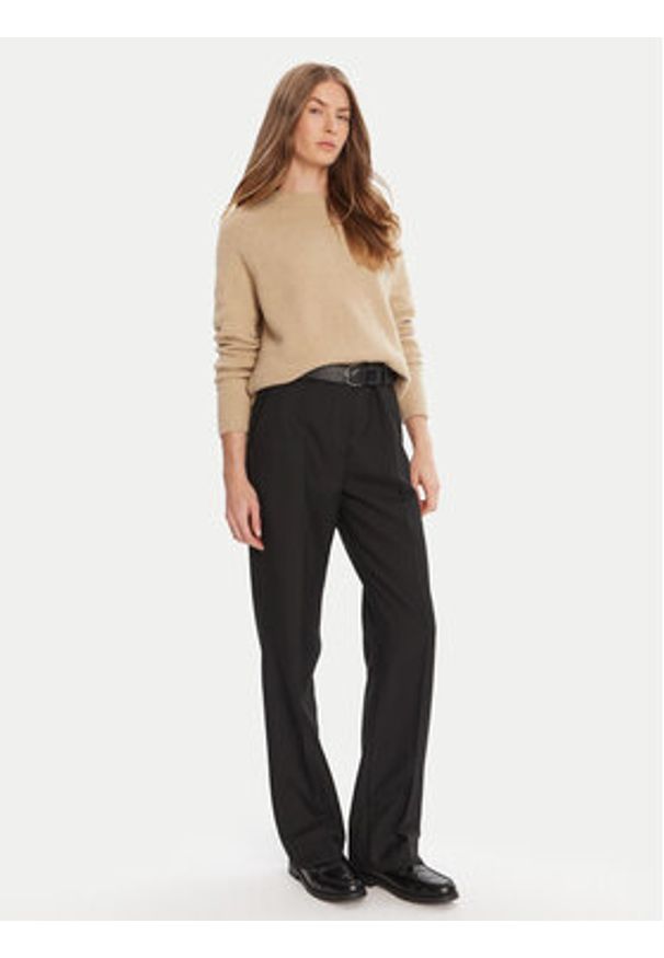 BOSS Sweter Febisan 50478315 Beżowy Regular Fit. Kolor: beżowy. Materiał: wełna