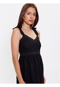 Brave Soul Sukienka letnia LDRW-569LEILA Czarny Relaxed Fit. Kolor: czarny. Materiał: bawełna. Sezon: lato #3
