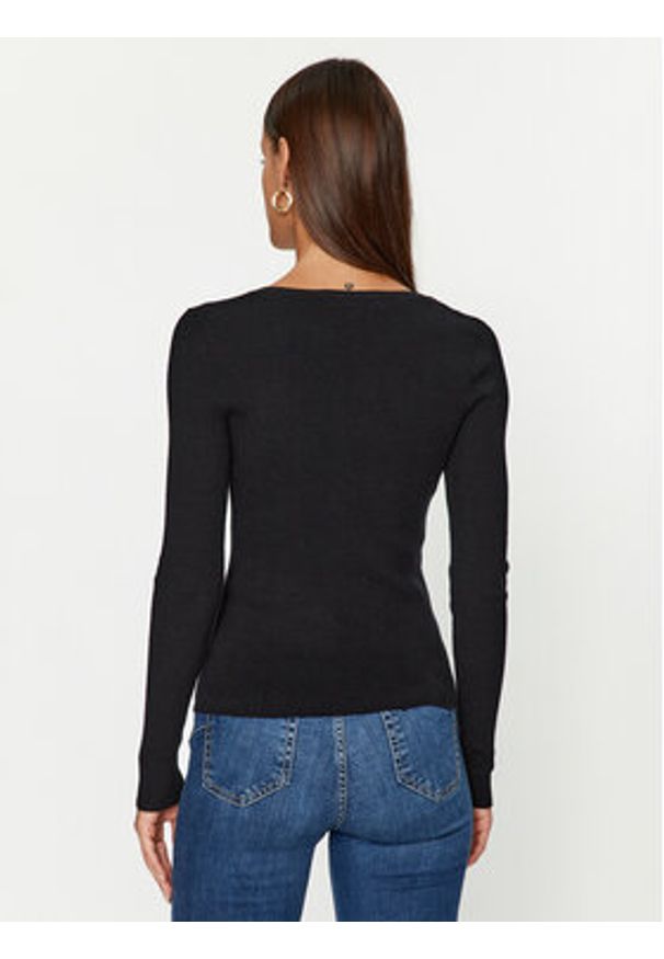 Vero Moda Sweter 10291120 Czarny Slim Fit. Kolor: czarny. Materiał: syntetyk, wiskoza