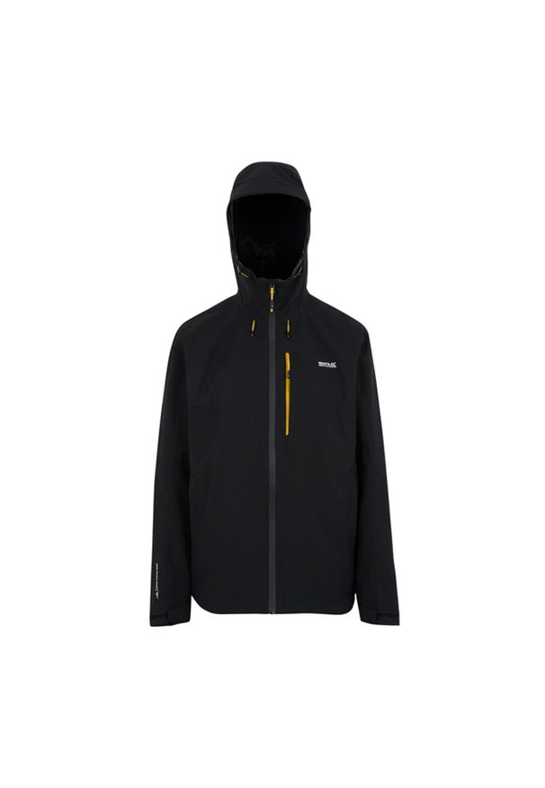 Regatta - Męska Kurtka Wodoodporna Birchdale II. Kolor: wielokolorowy, żółty, czarny. Sport: turystyka piesza