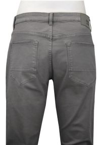 Bawełniane Spodnie Chinos, Regular - Pako Jeans - Ciemny Popiel. Okazja: na spotkanie biznesowe, do pracy. Materiał: elastan, bawełna. Styl: klasyczny, biznesowy