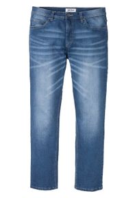 Dżinsy ze stretchem Regular Fit Straight bonprix średni niebieski denim. Kolor: niebieski #1