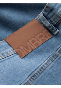 Ombre Clothing - Szorty męskie jeansowe z podwiniętymi nogawkami – błękitne V2 - Rozmiar: XL. Okazja: na co dzień. Kolor: niebieski. Materiał: jeans. Długość: krótkie. Wzór: aplikacja, ze splotem. Sezon: lato. Styl: casual, elegancki #6