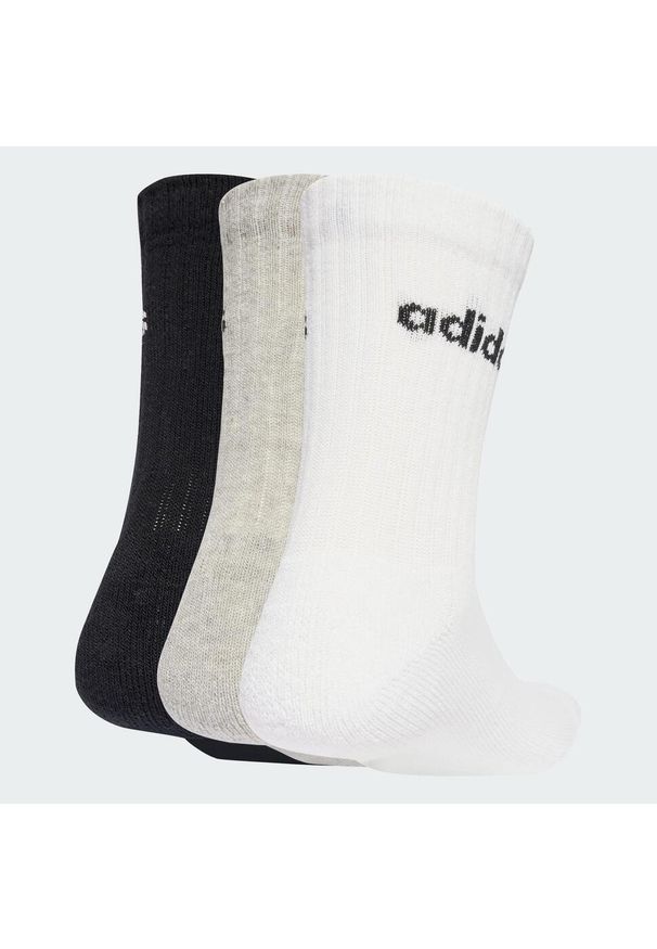 Adidas - Skarpety Linear Crew Socks Cushioned 6 Pair Pack. Kolor: szary, czarny, wielokolorowy, biały. Sport: fitness