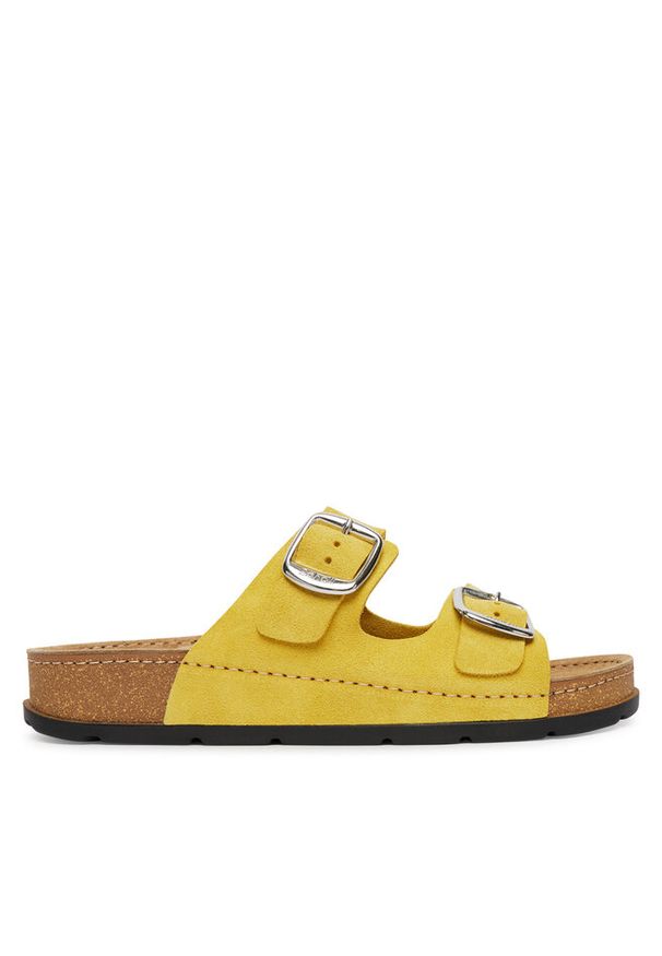 Klapki Scholl. Kolor: żółty