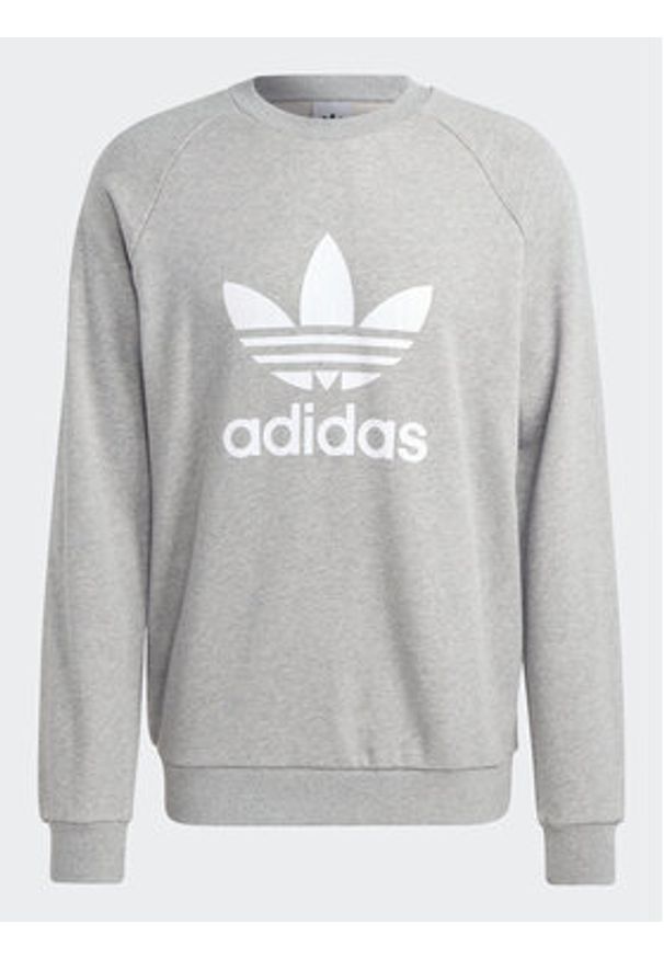 Adidas - adidas Bluza Adicolor Classics Trefoil Crewneck Sweatshirt IA4857 Szary Regular Fit. Kolor: szary. Materiał: bawełna