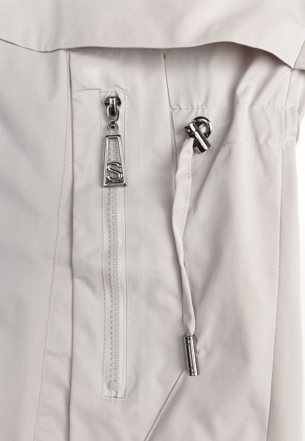 Born2be - Beżowa Przejściowa Kurtka Parka z Kapturem i Podwijanymi Rękawami Tinarose. Okazja: na spacer, na co dzień. Typ kołnierza: kaptur. Kolor: beżowy. Materiał: jeans, dresówka. Styl: casual