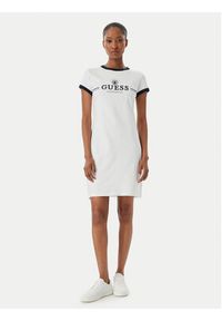 Guess Sukienka codzienna V6GK05 K2988 Biały Regular Fit. Okazja: na co dzień. Kolor: biały. Materiał: bawełna. Typ sukienki: proste. Styl: casual #2