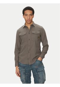 G-Star RAW - G-Star Raw Koszula Marine D24963-D454 C496 Szary Slim Fit. Kolor: szary. Materiał: bawełna. Styl: marine #1