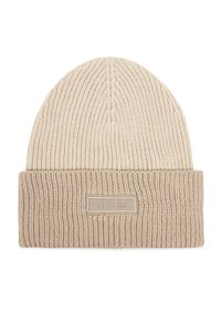 Calvin Klein Czapka LV04D8029G Écru. Materiał: wełna, materiał