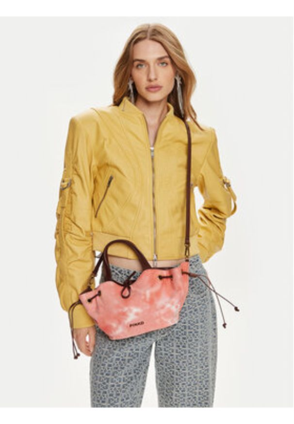 Pinko Torebka Pagoda Small Shopper PE 24 PLTT 102910 A1MB Pomarańczowy. Kolor: pomarańczowy