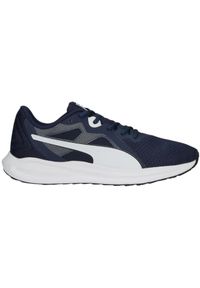 Buty męskie Puma Twitch Runner. Kolor: niebieski, biały, wielokolorowy. Materiał: materiał, syntetyk, tkanina, guma. Sport: bieganie