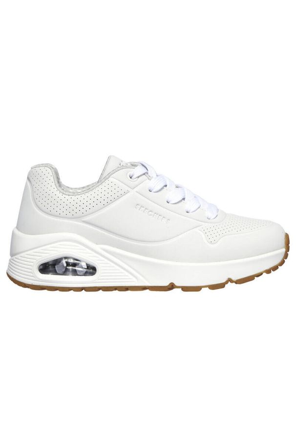 skechers - Buty na co dzień młodzieżowe SKECHERS UNO STAND ON AIR skóra. Okazja: na co dzień. Kolor: biały. Materiał: skóra. Model: Skechers Sport. Sport: turystyka piesza