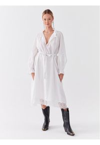 Zadig&Voltaire Sukienka codzienna Rada WWDR01201 Biały Regular Fit. Okazja: na co dzień. Kolor: biały. Materiał: bawełna. Typ sukienki: proste. Styl: casual #1