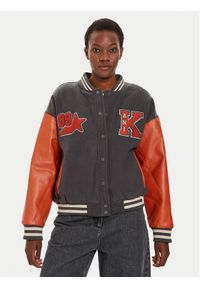 Karl Kani Kurtka bomber 61750001 Szary Loose Fit. Kolor: szary. Materiał: wełna, syntetyk