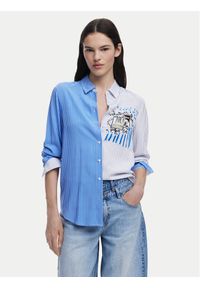 Desigual Koszula A Perfect Ride 25SWCW36 Niebieski Regular Fit. Kolor: niebieski. Materiał: wiskoza #1