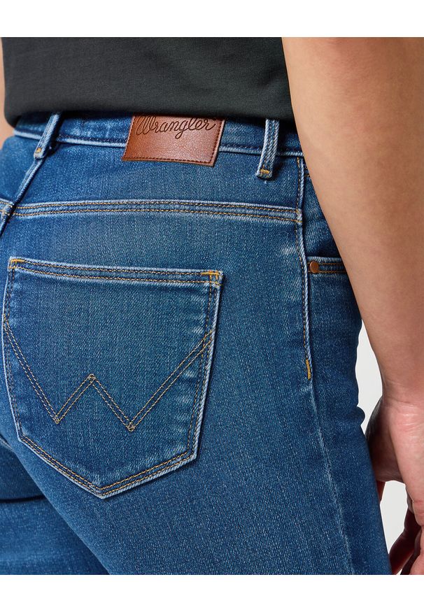 Wrangler - WRANGLER DAMSKIE SPODNIE JEANSOWE HIGH SKINNY AZURE SKY 112355898 W27H017440