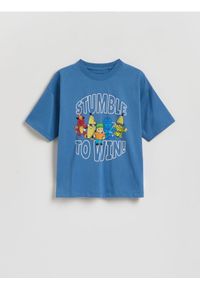 Reserved - T-shirt Stumble Guys - niebieski. Kolor: niebieski. Materiał: bawełna, dzianina #1