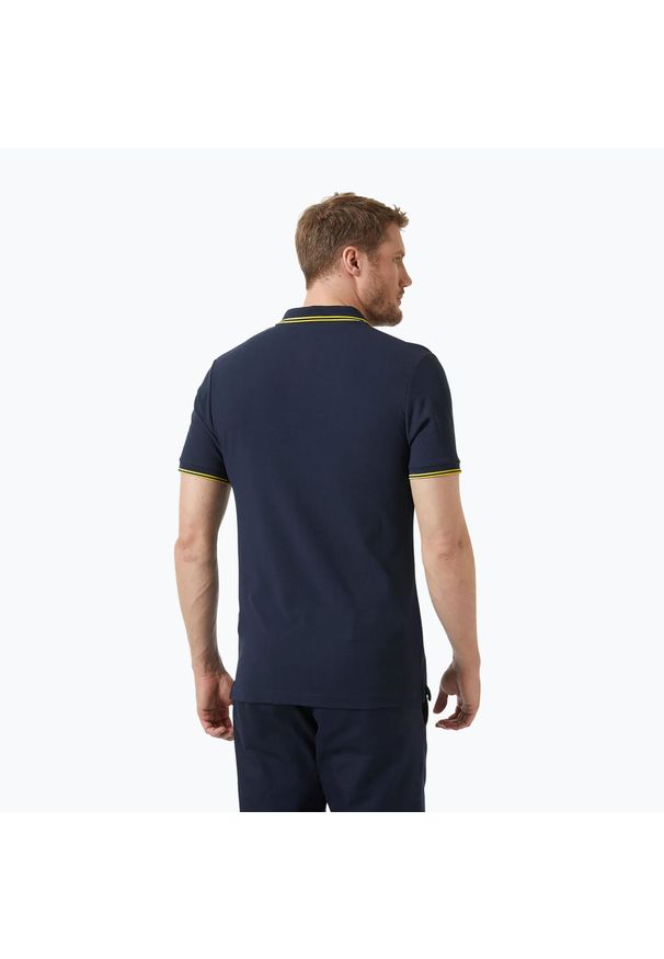 Koszulka polo męska Helly Hansen Kos Polo /gold rush. Typ kołnierza: polo. Kolor: niebieski