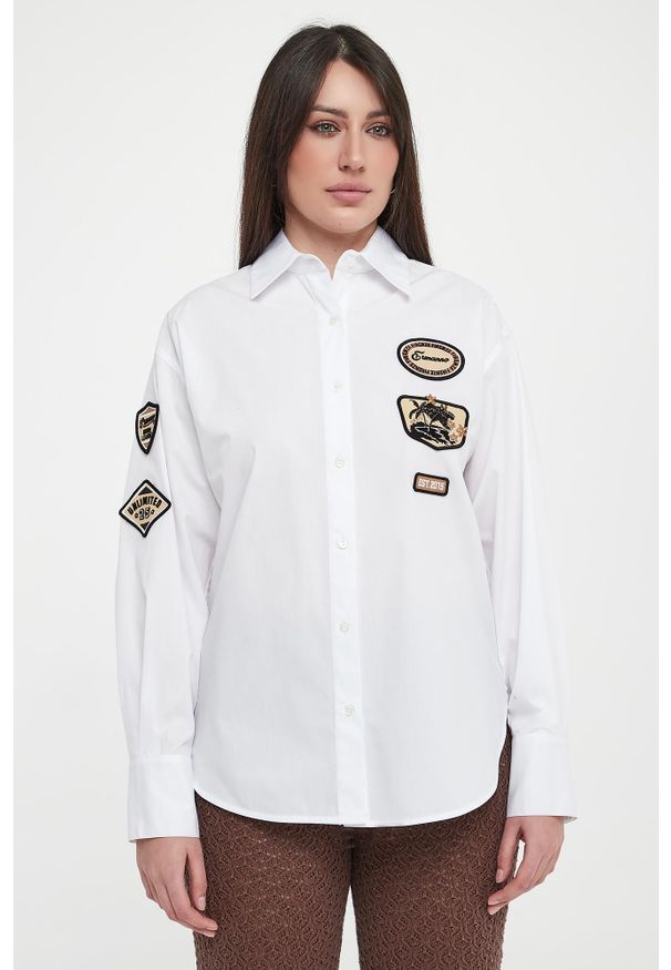 Ermanno Firenze - Koszula damska z naszywkami ERMANNO FIRENZE. Wzór: aplikacja