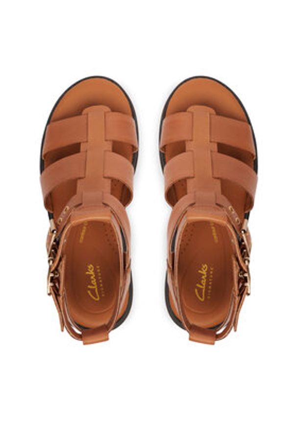 Clarks Sandały Orinoco3 Cove 26186088 Brązowy. Kolor: brązowy. Materiał: skóra