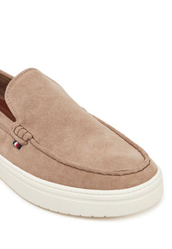 TOMMY HILFIGER - Tommy Hilfiger Półbuty Modern Light Hybrid Suede Loafer FM0FM05354 Brązowy. Kolor: brązowy. Materiał: zamsz, skóra