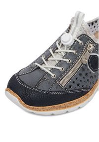 Rieker Sneakersy CEO-N42P6-14 Granatowy. Kolor: niebieski. Materiał: materiał #8