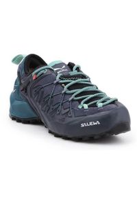 Buty trekkingowe damskie Salewa WS Wildfire Edge Gtx. Zapięcie: sznurówki. Kolor: brązowy, szary, wielokolorowy. Materiał: syntetyk, tkanina, materiał. Szerokość cholewki: normalna #1