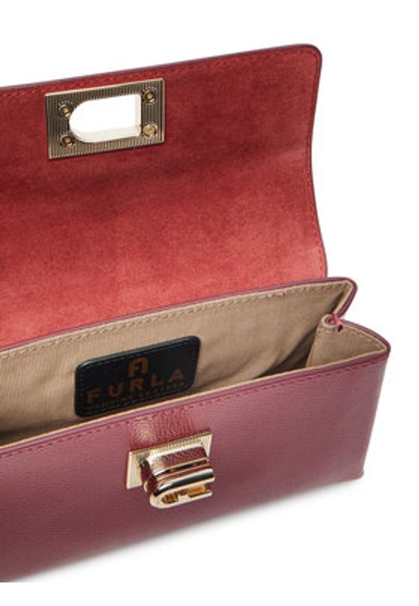 Furla Torebka 1927 Mini WE00423 ARE000 CN CGQ00 Bordowy. Kolor: czerwony. Materiał: skórzane