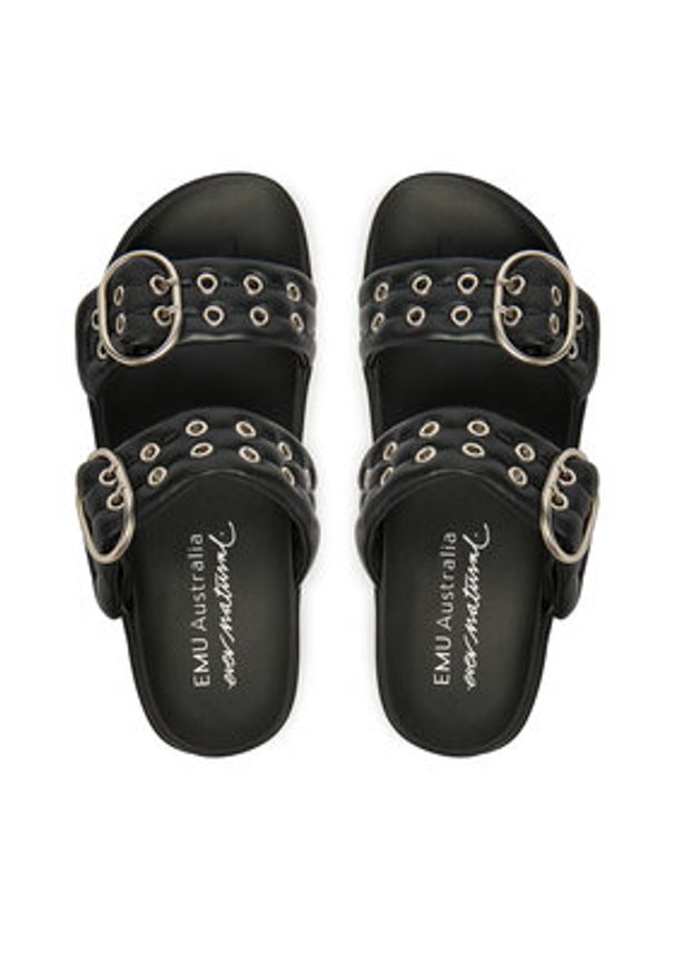 EMU Australia Klapki Bondi Buckle 2.0 W13306 Czarny. Kolor: czarny. Materiał: skóra