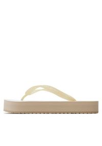 Calvin Klein Jeans Japonki Beach Sandal Flatform Monologo YW0YW01617 Écru #3