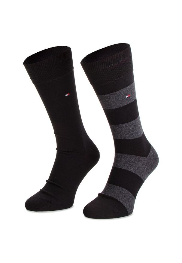 TOMMY HILFIGER - Zestaw 2 par wysokich skarpet unisex Tommy Hilfiger. Kolor: czarny