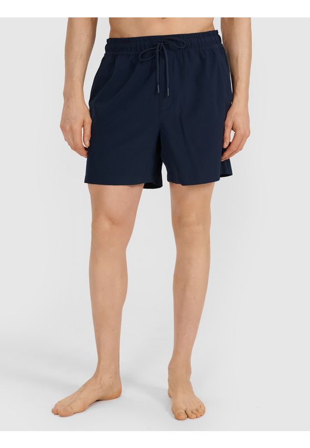 4f - 4F Spodenki plażowe męskie - granatowe XL. Kolor: niebieski. Materiał: włókno, materiał, syntetyk