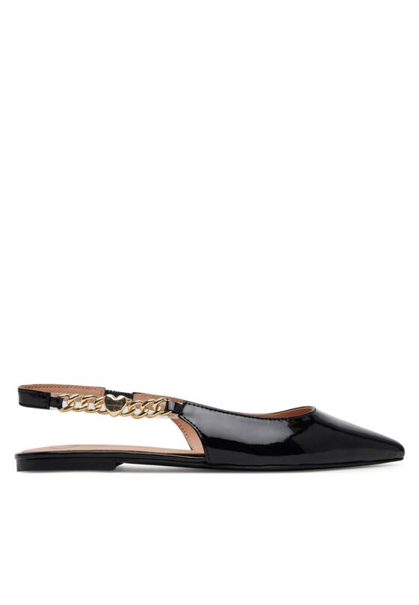 Love Moschino - LOVE MOSCHINO Baleriny JA11041G0MIH0000 Czarny. Kolor: czarny. Materiał: skóra