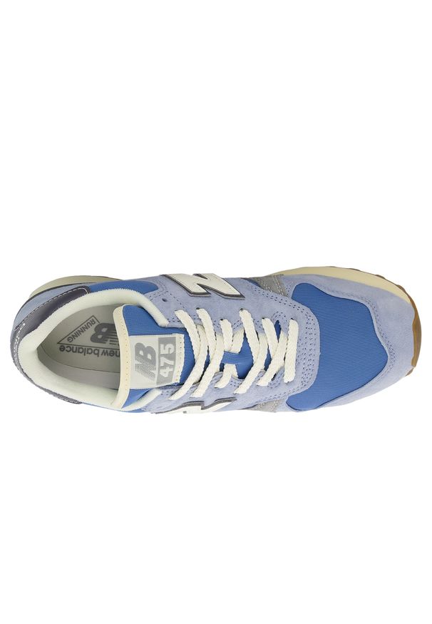 Buty unisex New Balance U475FB – niebieskie. Okazja: na co dzień. Kolor: niebieski. Materiał: zamsz, materiał. Szerokość cholewki: normalna