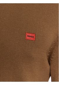 Hugo Sweter San Cassius-C1 50475083 Brązowy Regular Fit. Kolor: brązowy. Materiał: bawełna #5