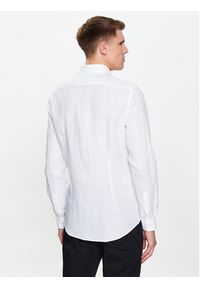 Calvin Klein Koszula Solid K10K109286 Biały Slim Fit. Kolor: biały. Materiał: len #4