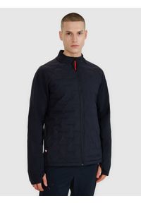 4f - 4F Kurtka trekkingowa z wypełnieniem Primaloft ThermoPlume męska - czarna S. Typ kołnierza: kołnierzyk stójkowy. Kolor: czarny. Materiał: poliester, tkanina, materiał, dzianina, puch. Długość rękawa: raglanowy rękaw. Technologia: Primaloft. Sport: turystyka piesza, wspinaczka #1