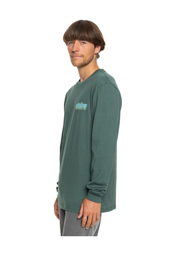 Quiksilver - Koszulka z długim rękawem dla Mężczyzn THREE TREE Zielony. Kolor: zielony. Materiał: materiał, bawełna. Długość rękawa: długi rękaw. Długość: długie. Wzór: nadruk