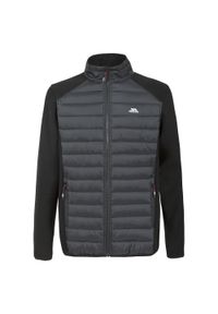 TRESPASS - Bluza Polarowa Męska Pełen Suwak Saunter. Kolor: czarny. Materiał: polar. Sezon: zima. Sport: turystyka piesza #1