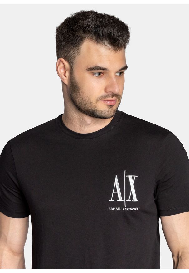 Koszulka męska czarna Armani Exchange 8NZTPH ZJH4Z 1200. Kolor: czarny