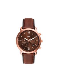 Fossil Zegarek Neutra Chronograph FS6026 Brązowy. Kolor: brązowy