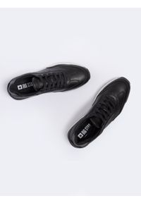Big-Star - Sneakersy męskie ze skóry naturalnej czarne NN174287 906. Okazja: na co dzień. Kolor: czarny. Materiał: skóra #5