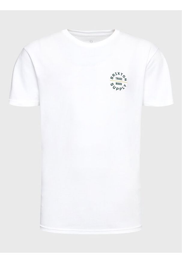 Brixton T-Shirt Oath 16410 Biały Regular Fit. Kolor: biały. Materiał: bawełna
